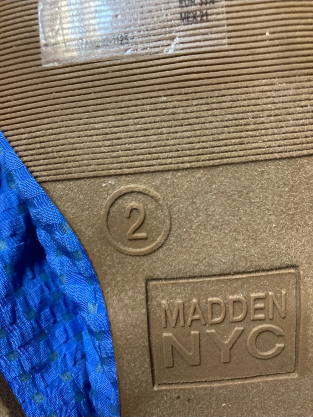 Madden NYC Girls' Royal Blue Bow Ballet Flats